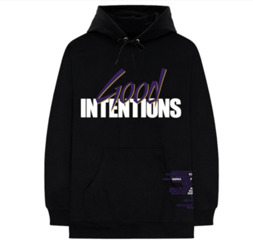 Nav x VLONE Good Intentions Doves Hip Hop‎ Rap Tour Merch Hoodie in Black XL